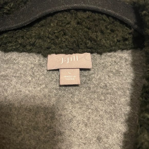 J. Jill Olive Pea Coat with Dark Collar - Picture 3 of 8